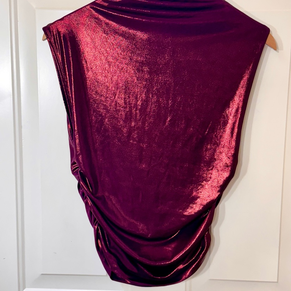 NWT Maeve by  ANTHROPOLOGIE Elegant Metallic Sleeveless Top size Small - Picture 8 of 10